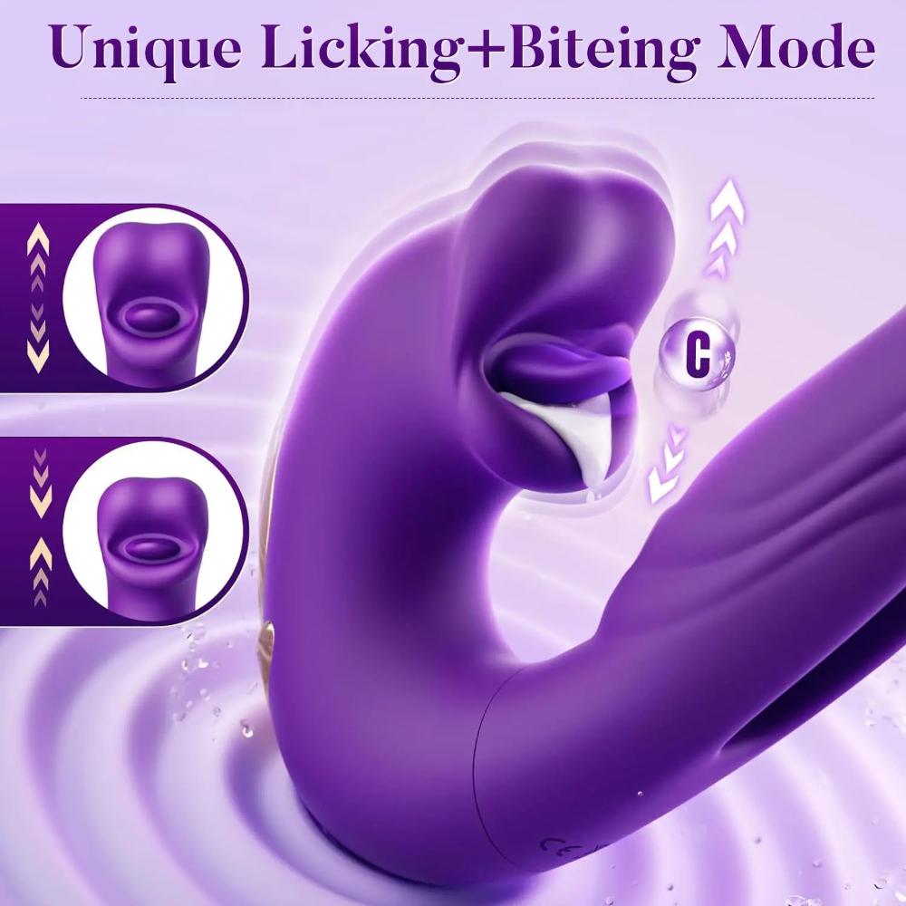 3in1 Mouth Bite tongue Gspot Vibrator-1