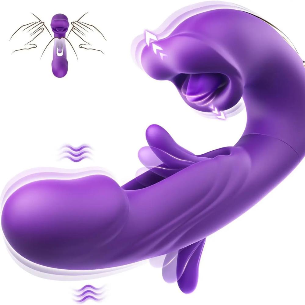 3in1 Mouth Bite tongue Gspot Vibrator