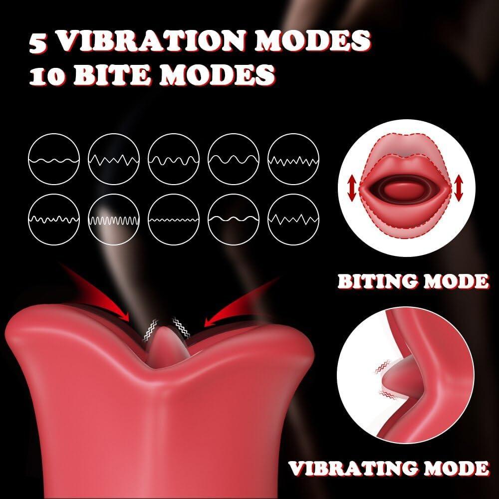 Mouth Biting Red Vibrator -1